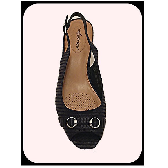 NIB Comfortview Slingback Sandals Size 9-1/2 Comfort Cushion Sole 1" Heel 9.5M - Picture 2 of 6